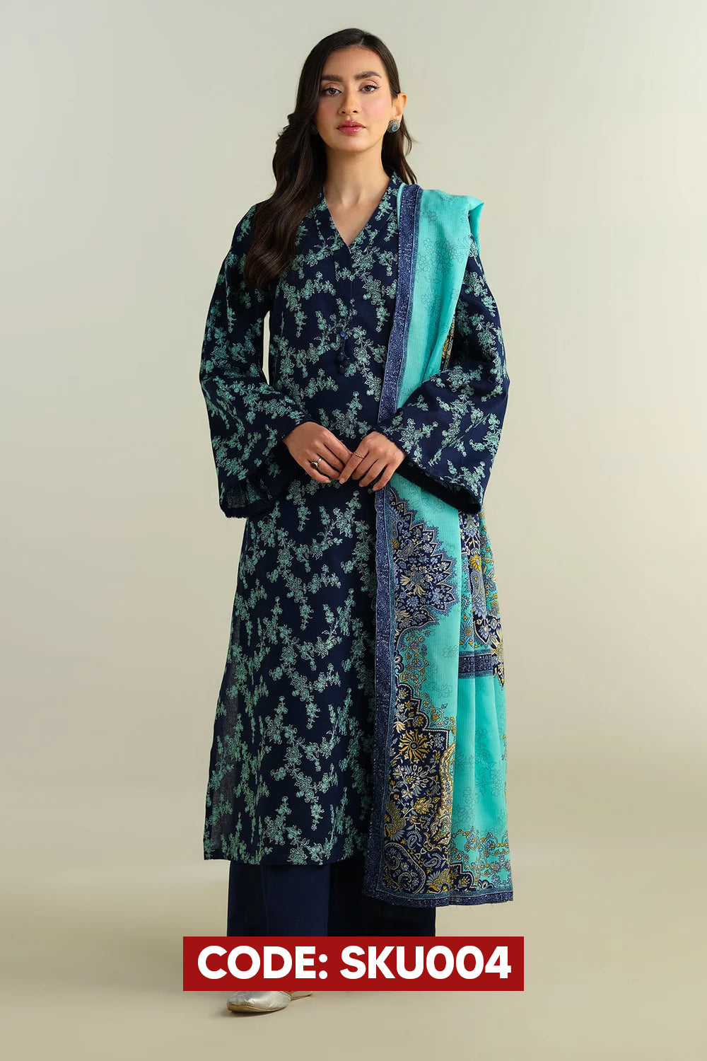 BUY ANY 2 STITCHED 3 PIECE KHADDAR EMBROIDERY SUITS