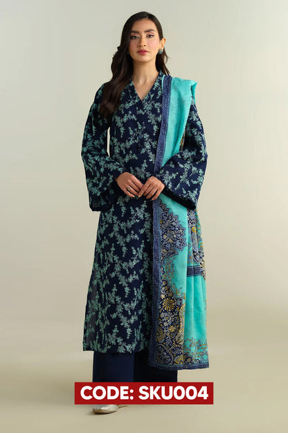 BUY ANY 2 STITCHED 3 PIECE KHADDAR EMBROIDERY SUITS