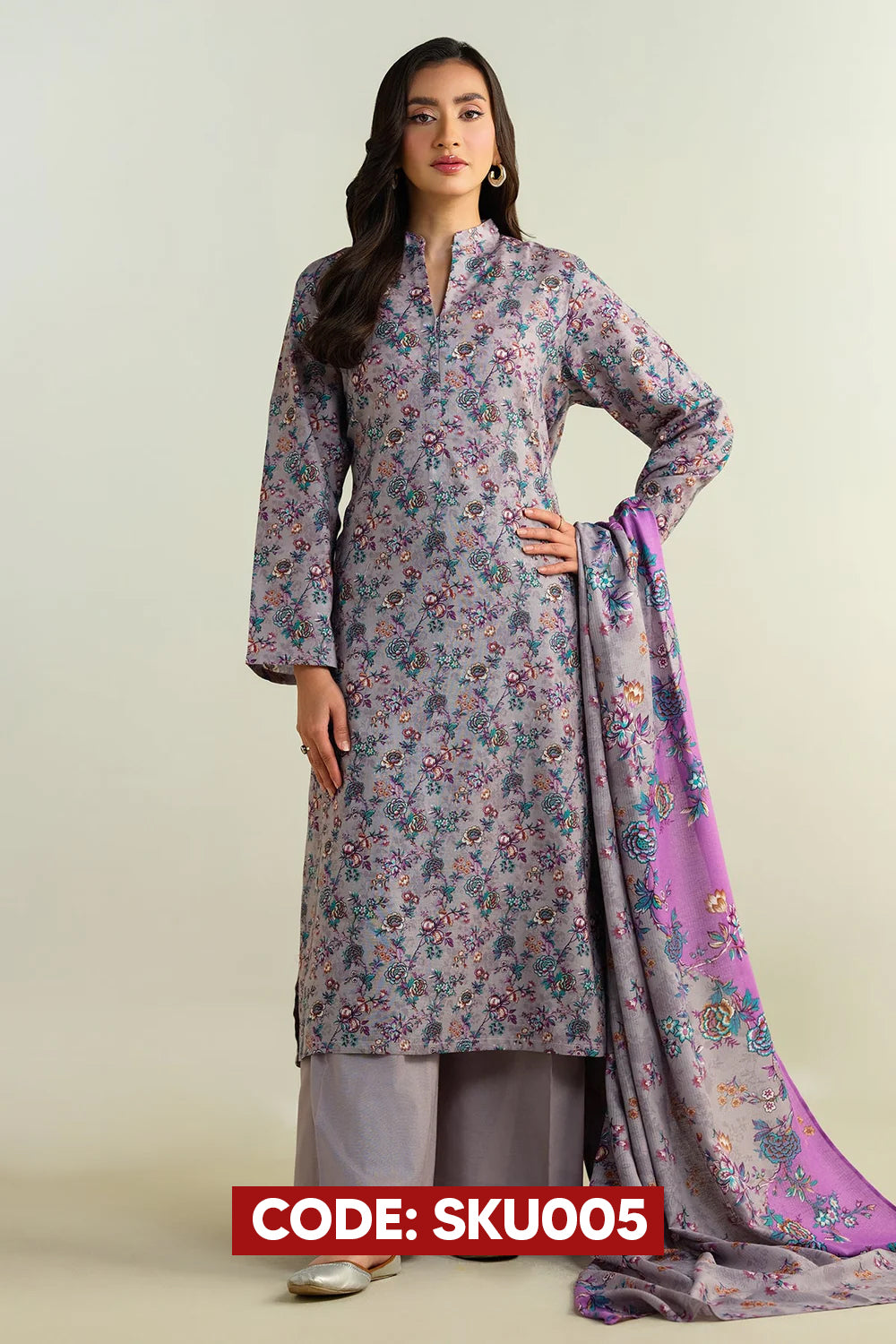 BUY ANY 2 STITCHED 3 PIECE KHADDAR EMBROIDERY SUITS