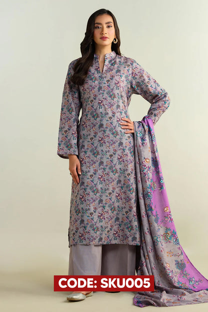 BUY ANY 2 STITCHED 3 PIECE KHADDAR EMBROIDERY SUITS