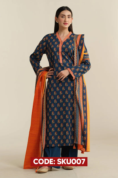 BUY ANY 2 STITCHED 3 PIECE KHADDAR EMBROIDERY SUITS