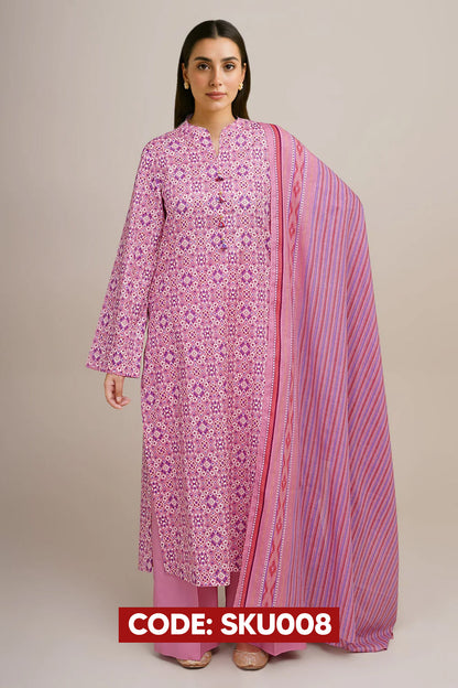 BUY ANY 2 STITCHED 3 PIECE KHADDAR EMBROIDERY SUITS