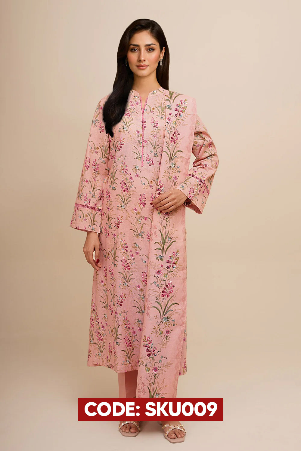 BUY ANY 2 STITCHED 3 PIECE KHADDAR EMBROIDERY SUITS