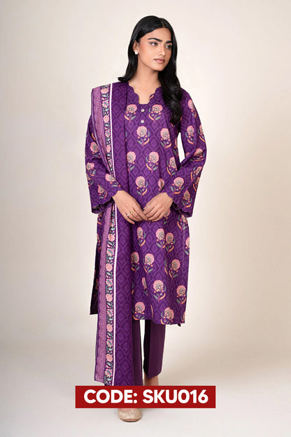 BUY ANY 2 STITCHED 3 PIECE KHADDAR EMBROIDERY SUITS