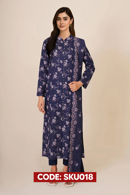 BUY ANY 2 STITCHED 3 PIECE KHADDAR EMBROIDERY SUITS