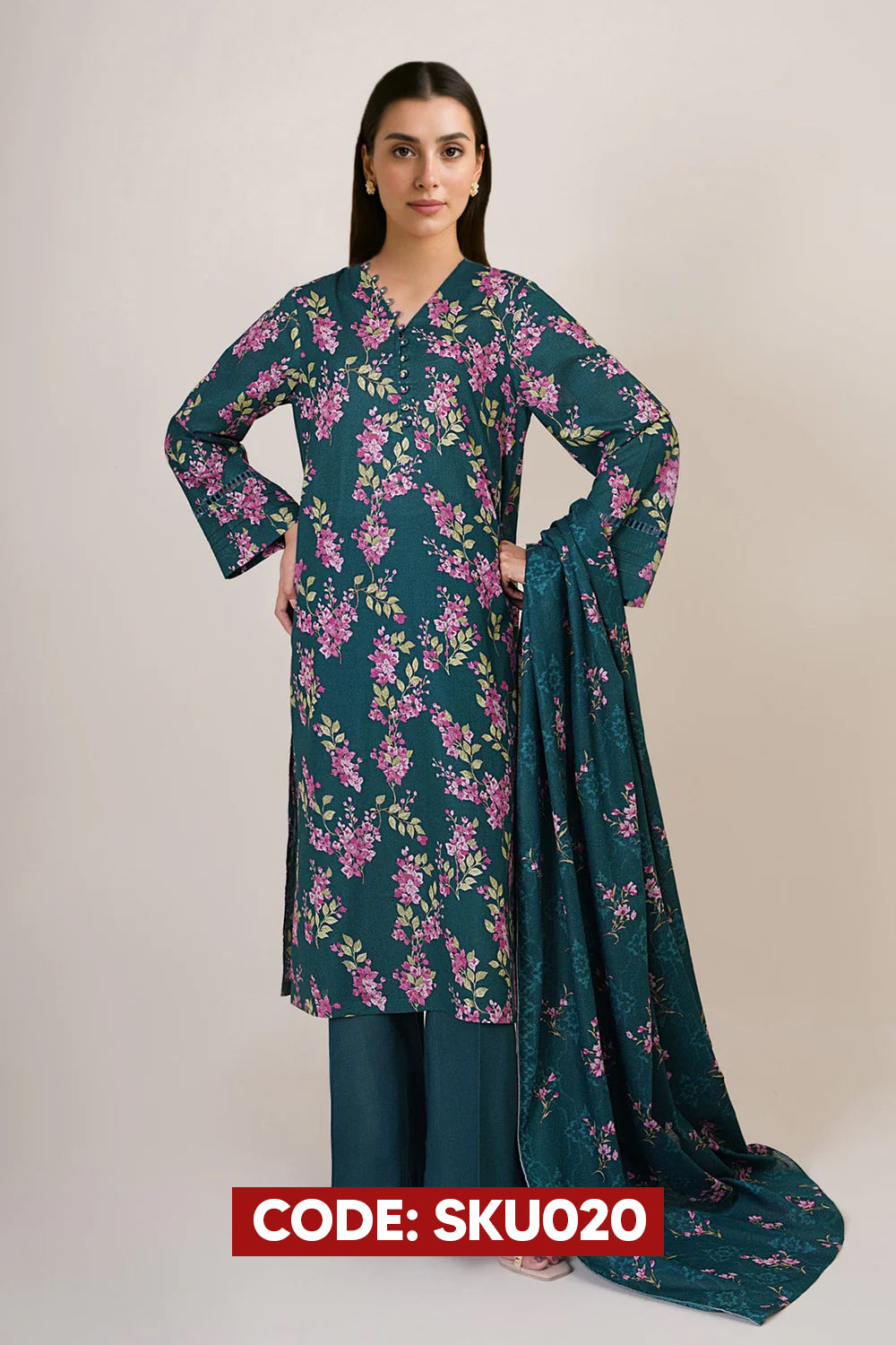 BUY ANY 2 STITCHED 3 PIECE KHADDAR EMBROIDERY SUITS