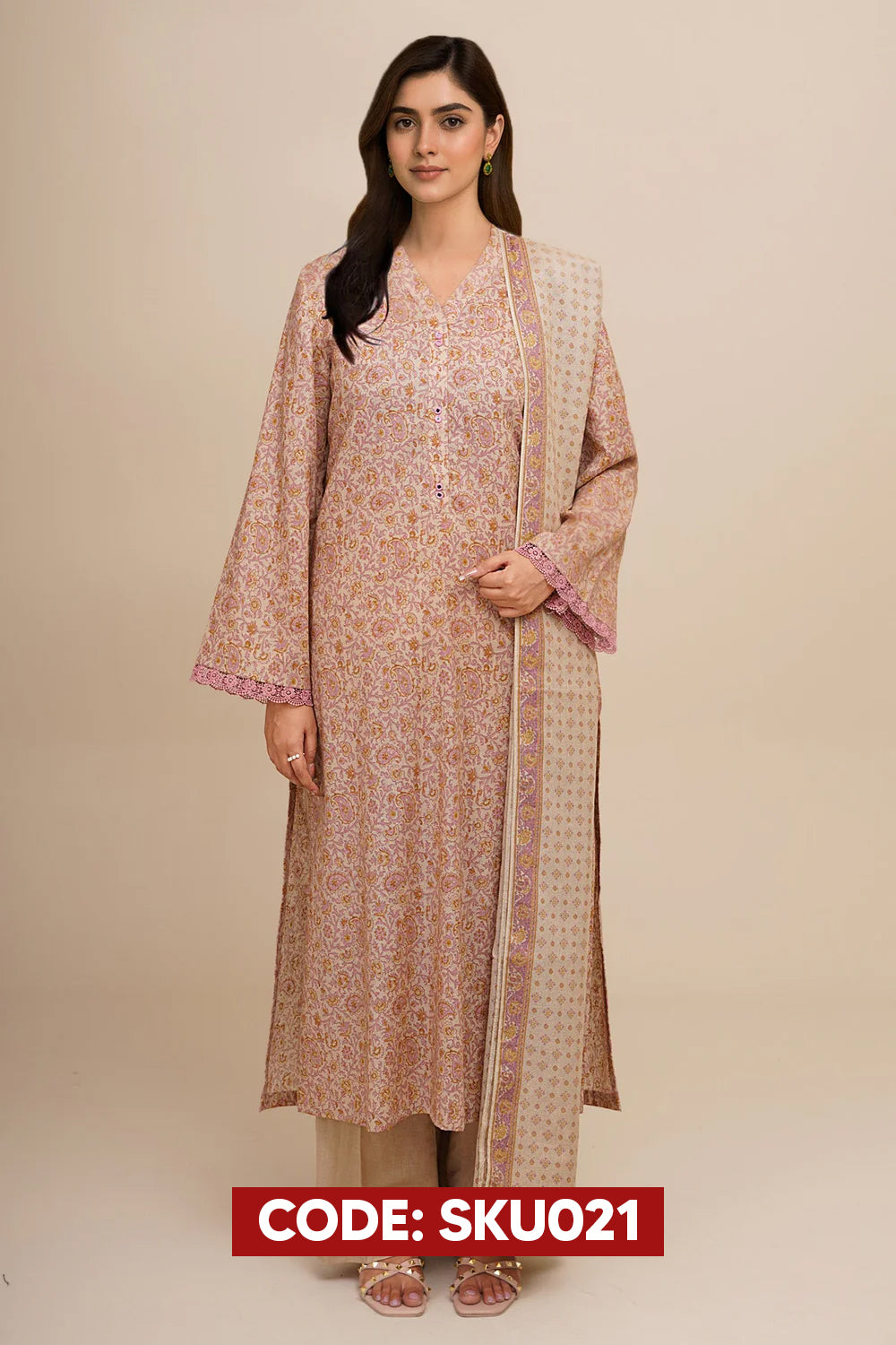 BUY ANY 2 STITCHED 3 PIECE KHADDAR EMBROIDERY SUITS