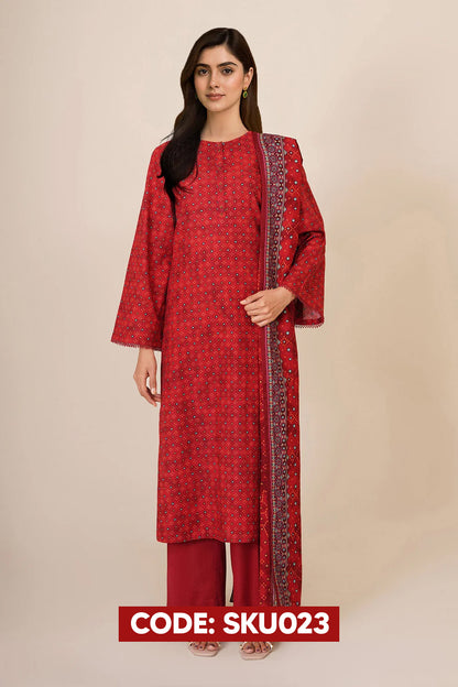 BUY ANY 2 STITCHED 3 PIECE KHADDAR EMBROIDERY SUITS